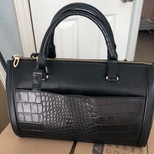 Zara black leather purse